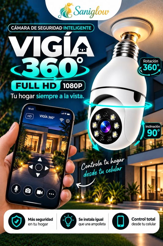 VIGÍA 360° |Cámara de Seguridad WiFi Full HD